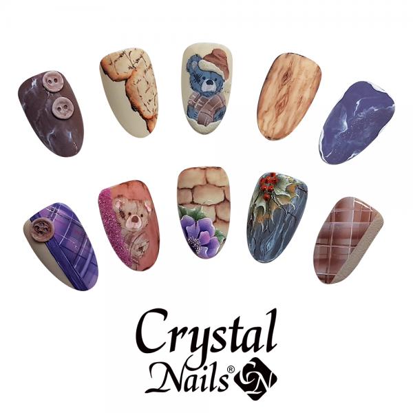  Mókás mackók és vidám textúrák – kombinált zselés festés Art Gel festőzselékkel, 3 STEP és ONE STEP CrystaLac-okkal és Royal Gel-lel