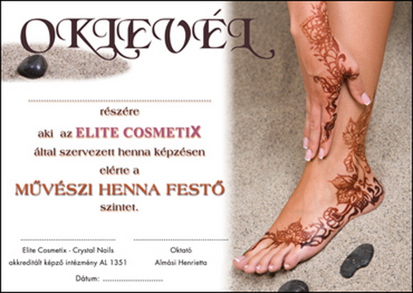 Művészi Henna-festő 